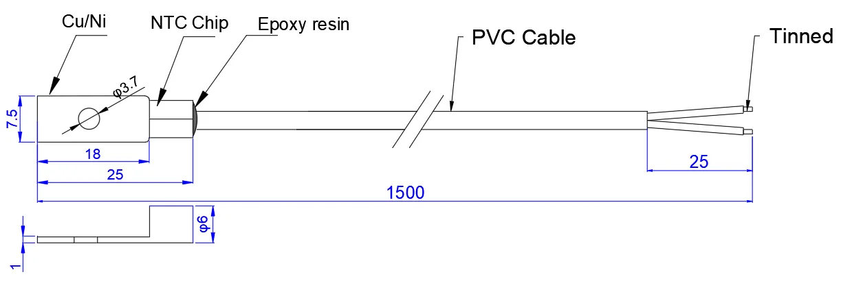Surface Mounted Temperature Sensor